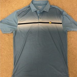 Blue striped men’s masters polo
